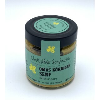 Omas körniger Senf (scharf)